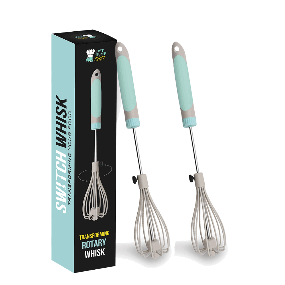 Switch Whisk™ - Deluxe Transforming, Scratch-Proof Speed Whisk - Fist Bump Chef