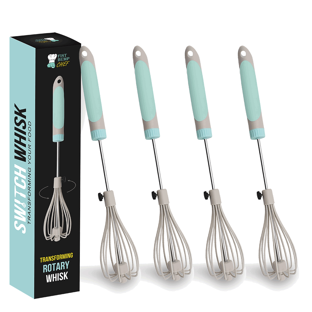 Switch Whisk™ - Deluxe Transforming, Scratch-Proof Speed Whisk - Fist Bump Chef